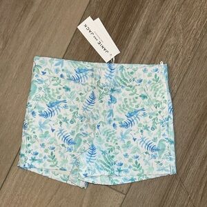 Janie and Jack Blue and Green Floral Shorts Girls 18-24 months NWT